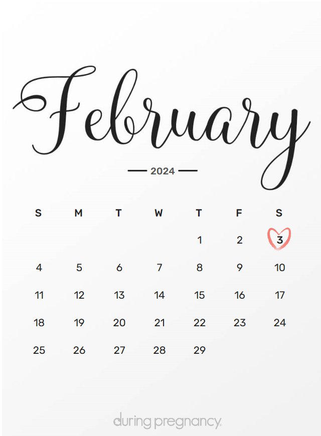 Due date calendar black chalkboard for February 3, 2024