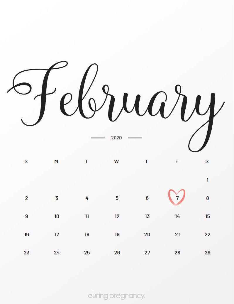 Due Date February 7 2020 During Pregnancy february 7 2021 calendar