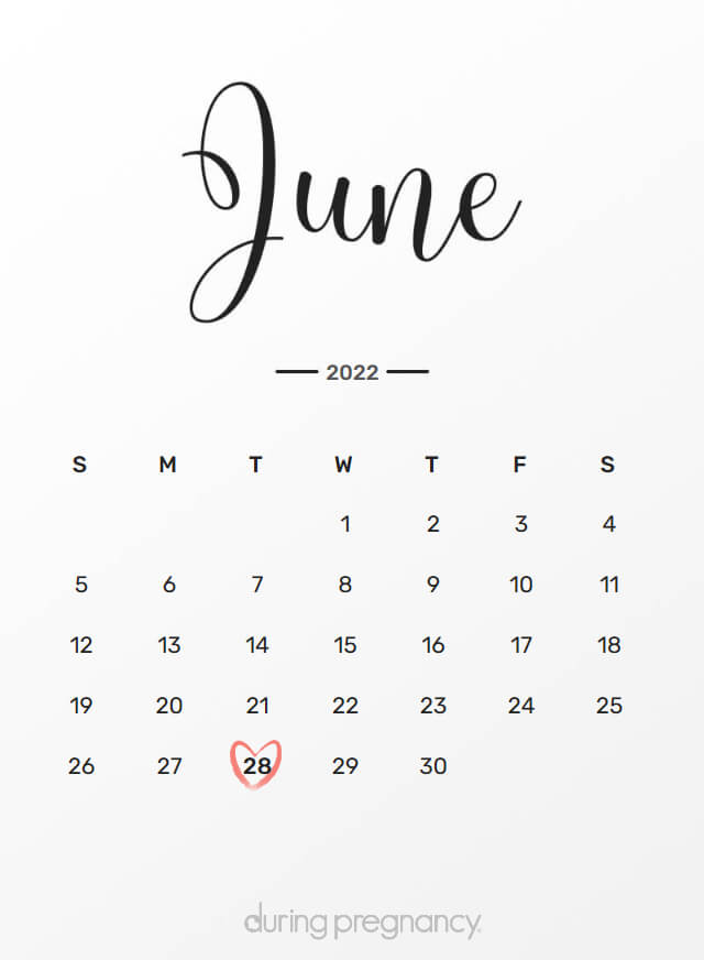 Your Due Date June 28, 2022 During Pregnancy