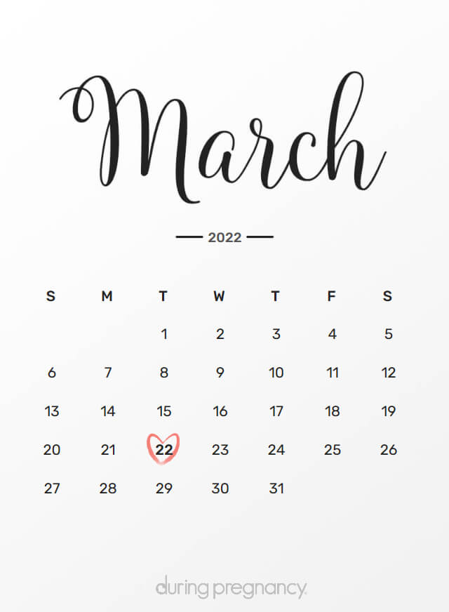 Your Due Date March 22, 2022 During Pregnancy