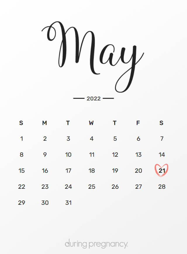 Your Due Date May 21, 2022 During Pregnancy