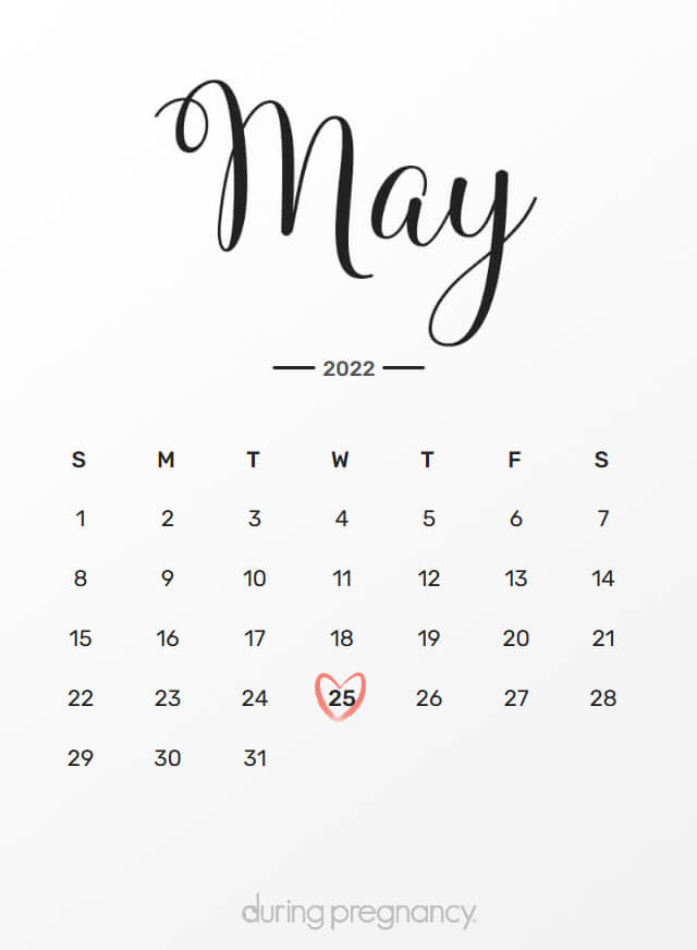 Your Due Date May 25, 2022 During Pregnancy
