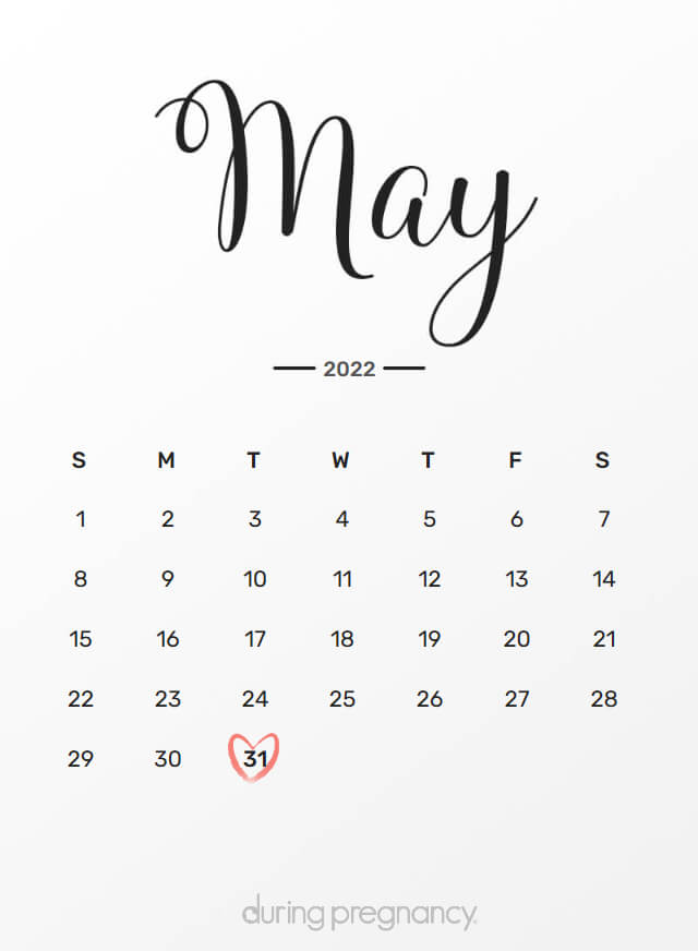 Your Due Date May 31, 2022 During Pregnancy