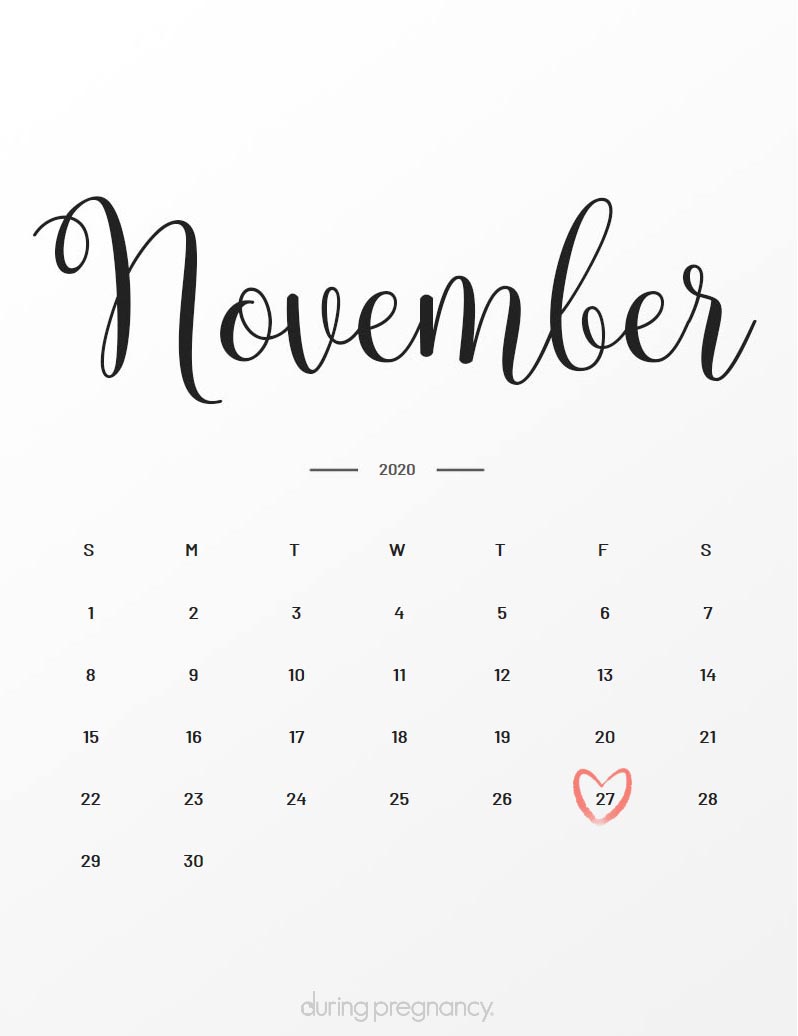 November 8 2020 Calendar