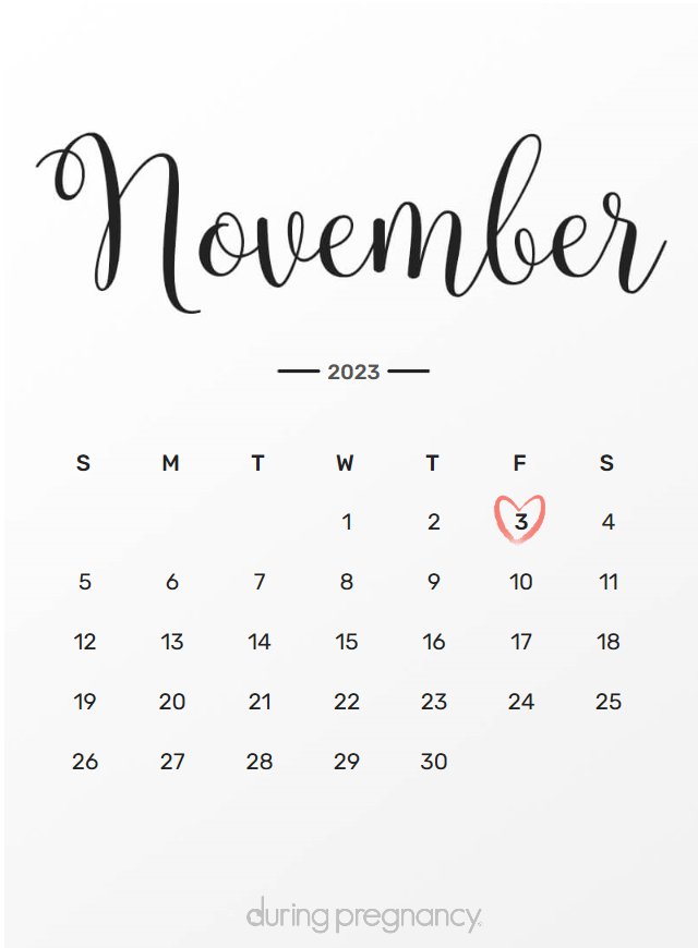 How Far Along Am I If My Due Date Is November 3 2023