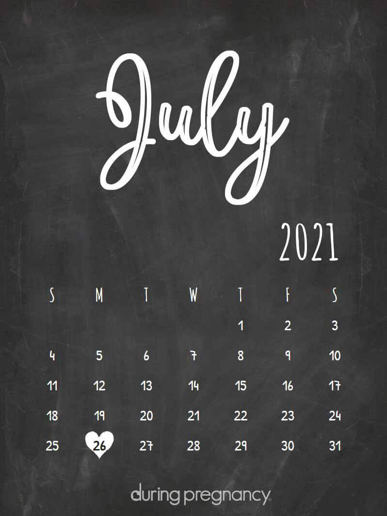 How Far Along Am I If My Due Date Is July 26 2021