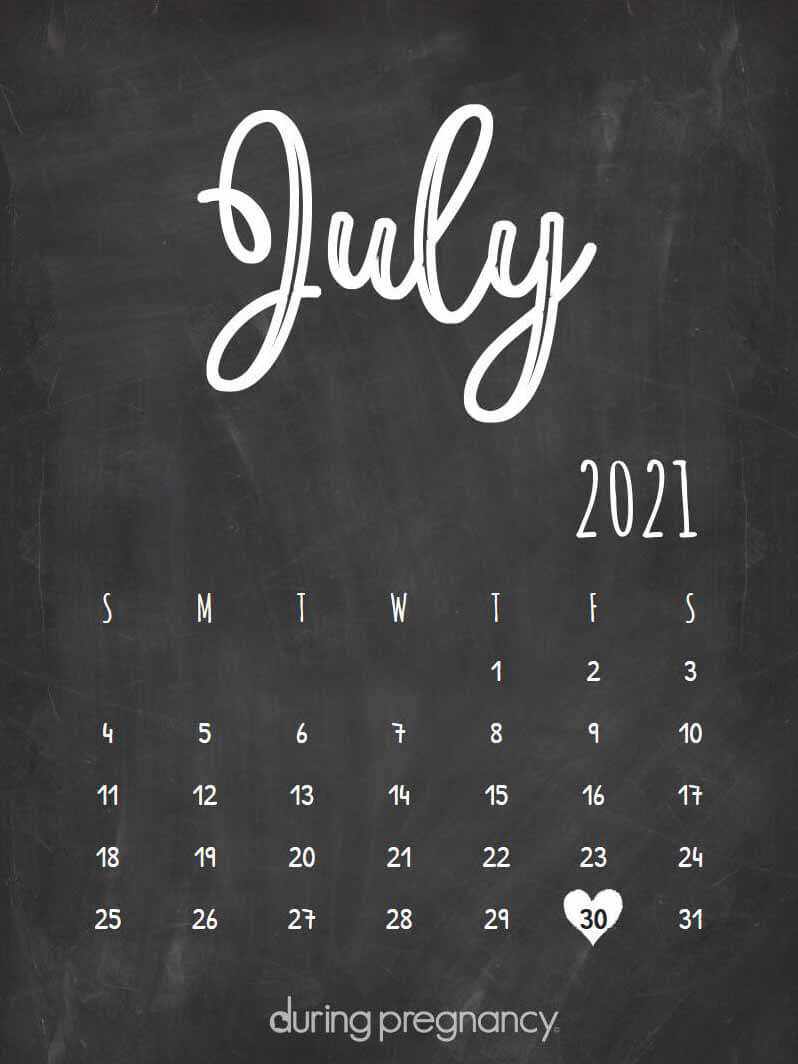 How Far Along Am I If My Due Date Is July 30 2021