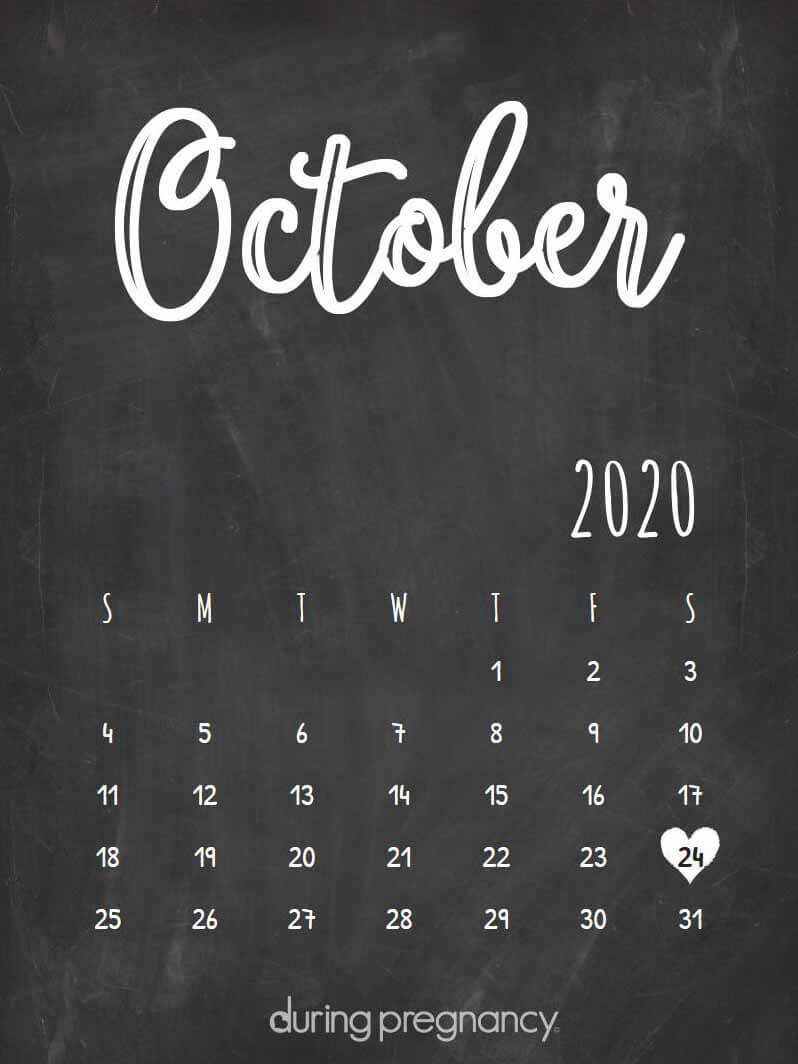 How Far Along Am I If My Due Date Is October 24 2020
