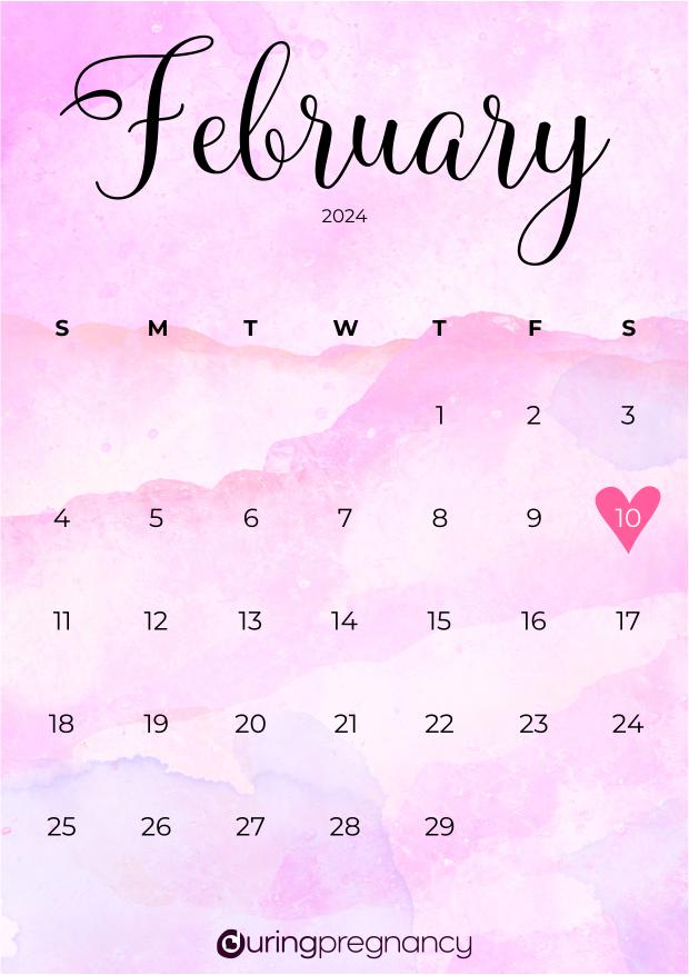Due date calendarfor February 10, 2024