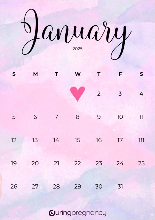 How Far Along Am I Due Date January 1, 2025