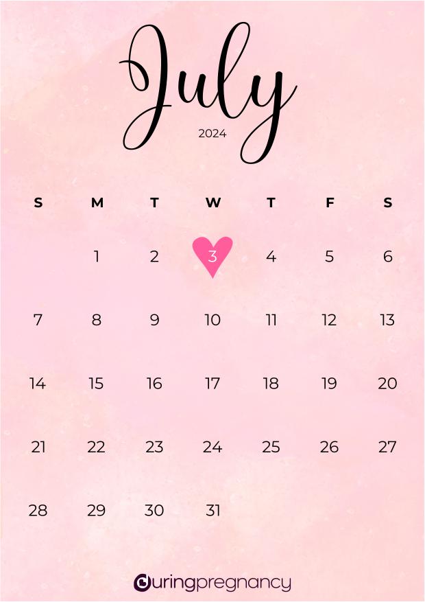 How Far Along Am I Due Date July 3, 2024