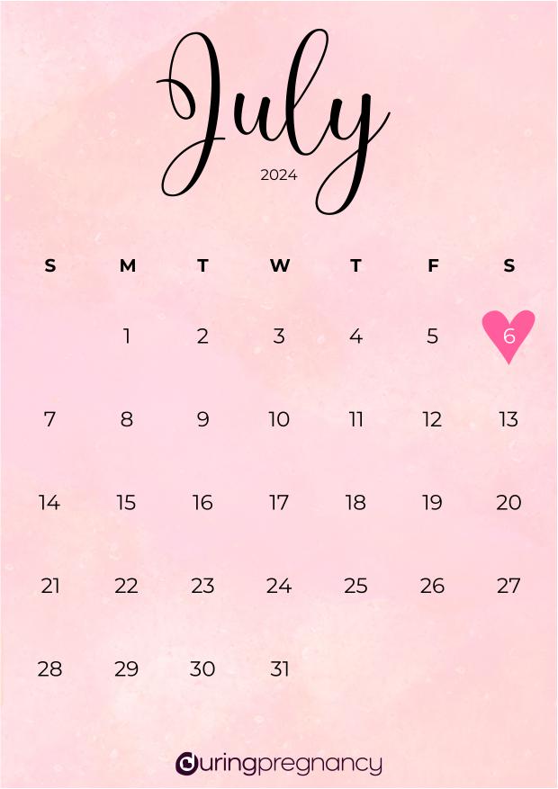 How Far Along Am I Due Date July 6, 2024