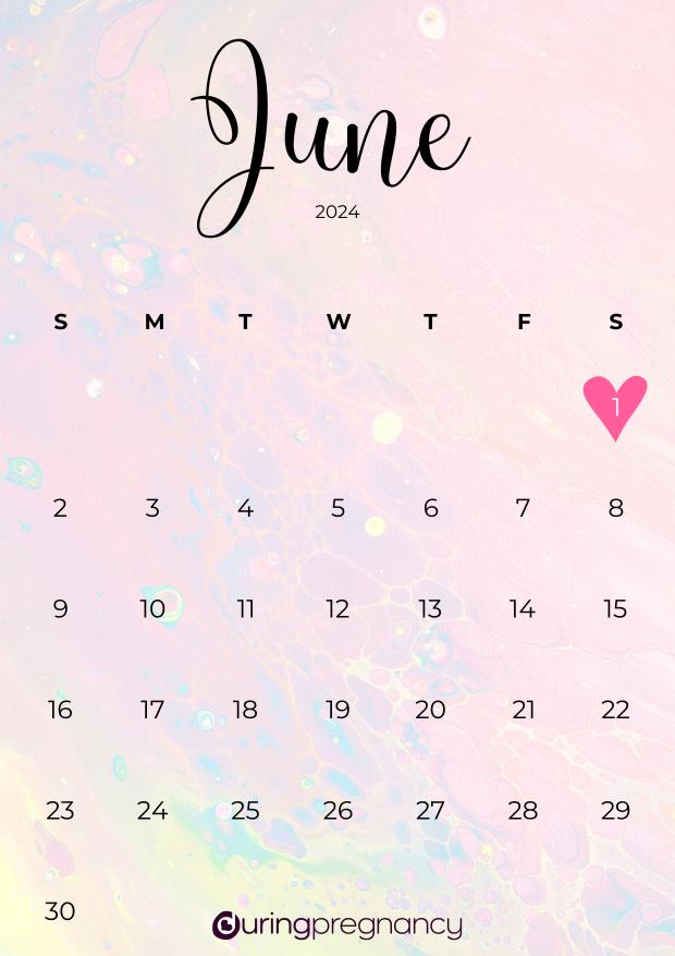 Due date calendarfor June 1, 2024