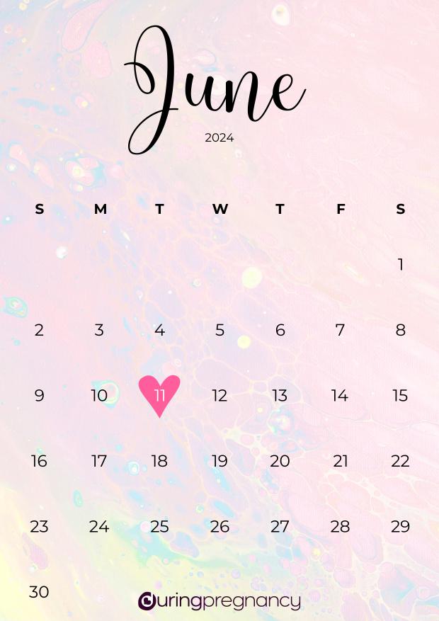 Due date calendarfor June 11, 2024
