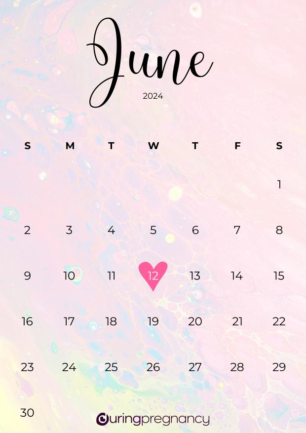 Due date calendarfor June 12, 2024