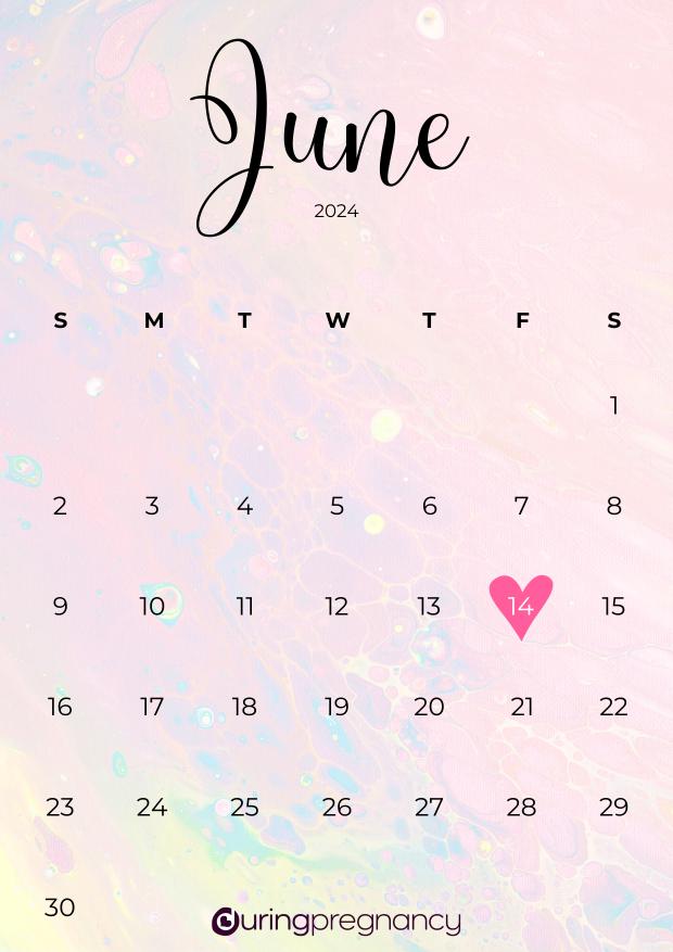 Due date calendarfor June 14, 2024