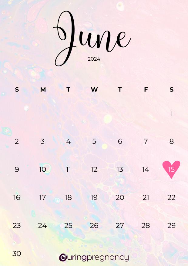Due date calendarfor June 15, 2024