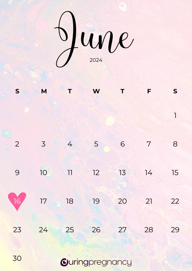 Due date calendarfor June 16, 2024