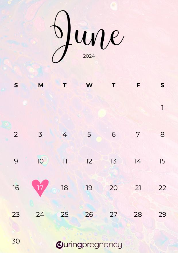 Due date calendarfor June 17, 2024