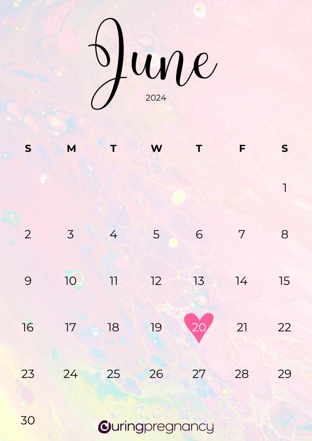 Due date calendarfor June 20, 2024