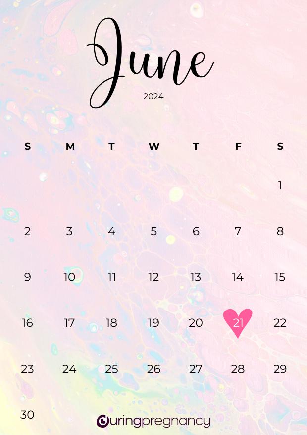 Due date calendarfor June 21, 2024