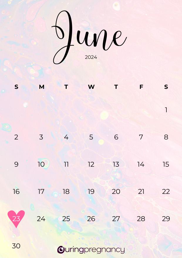 Due date calendarfor June 23, 2024