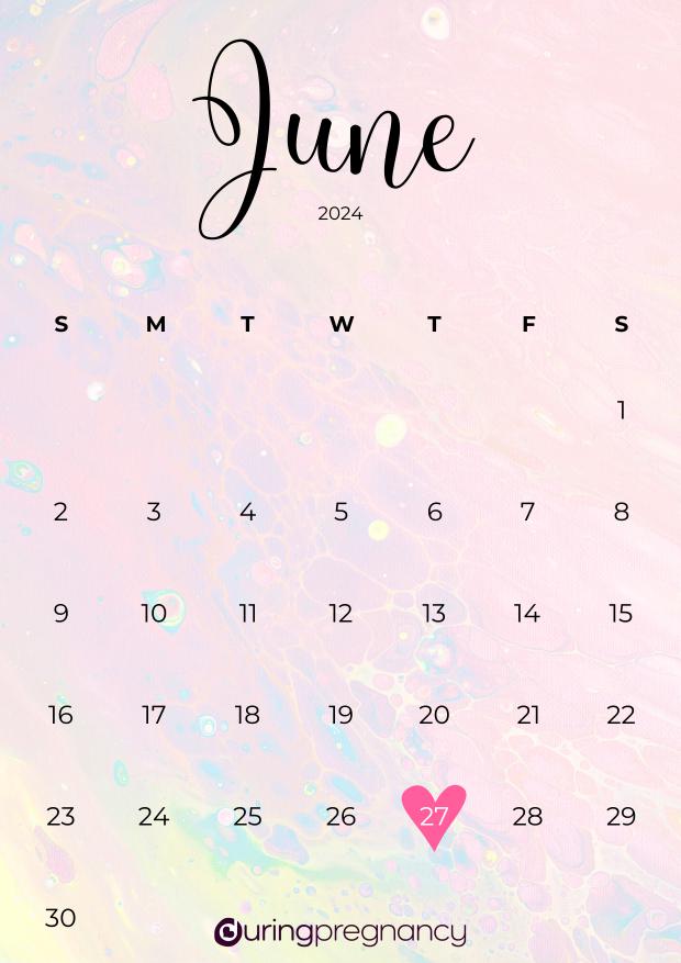 Due date calendarfor June 27, 2024