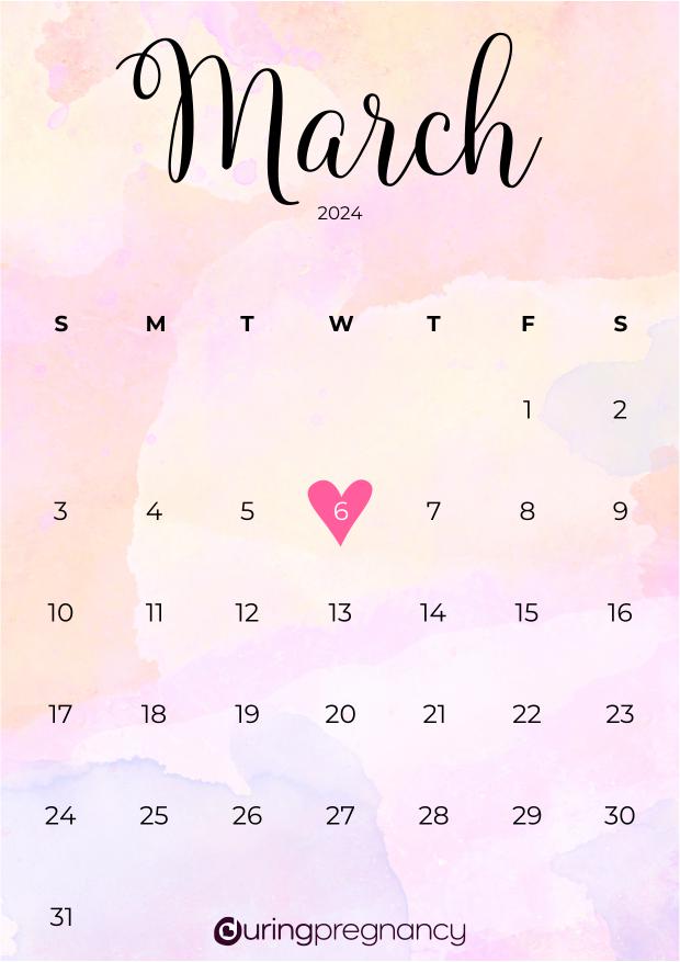 How Far Along Am I Due Date March 6, 2024