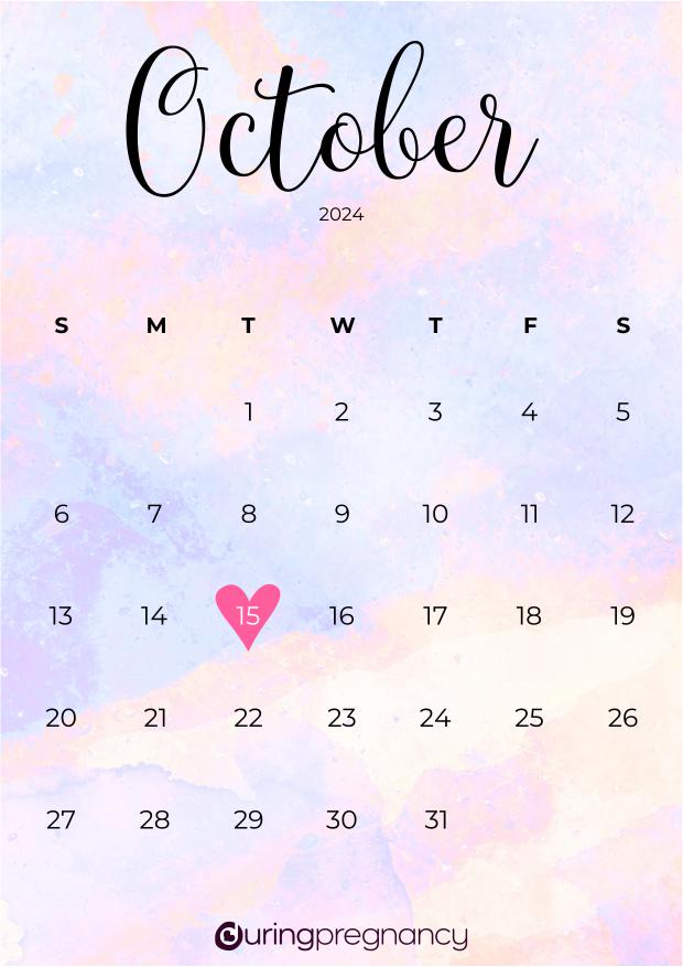 Due date calendarfor October 15, 2024