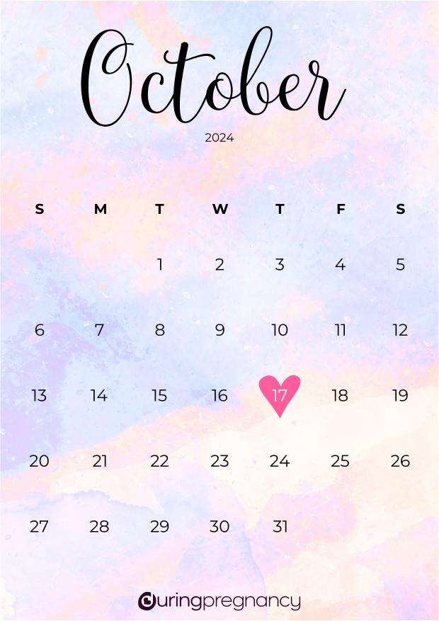 Due date calendarfor October 17, 2024