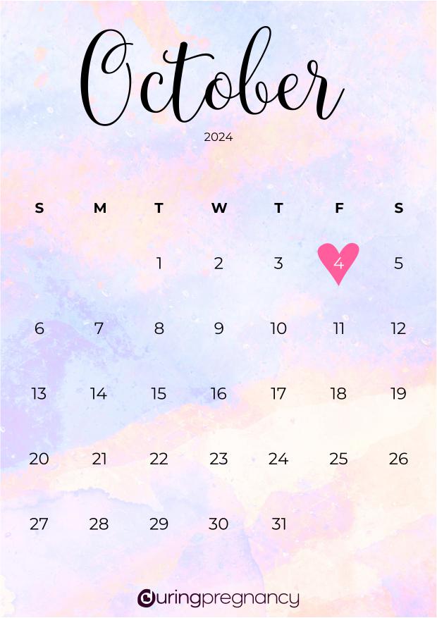 Due date calendarfor October 4, 2024