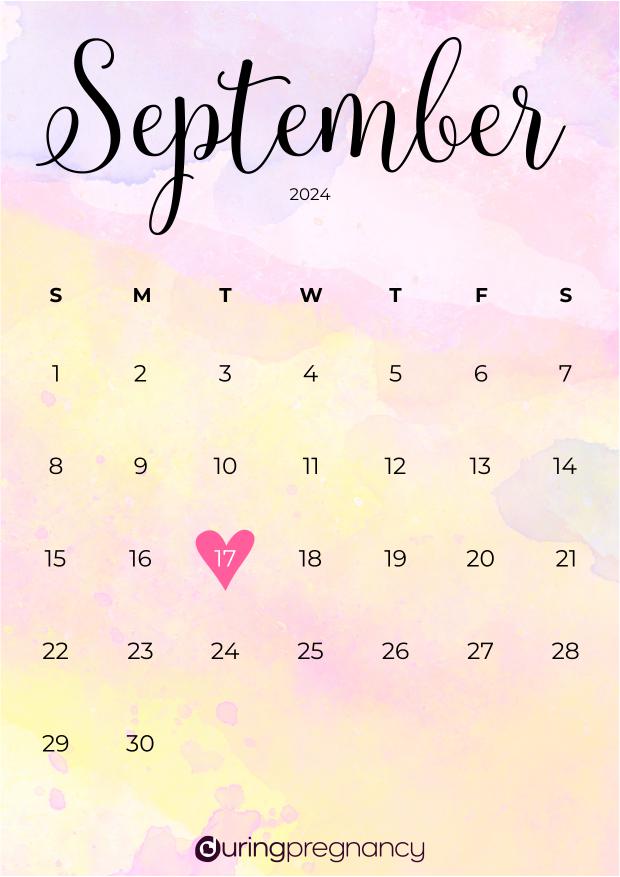 Due date calendarfor September 17, 2024