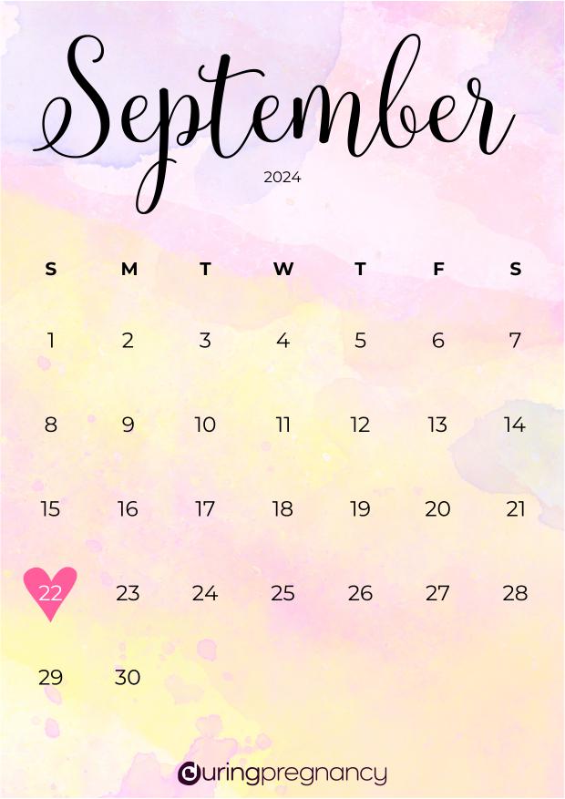 Due date calendarfor September 22, 2024